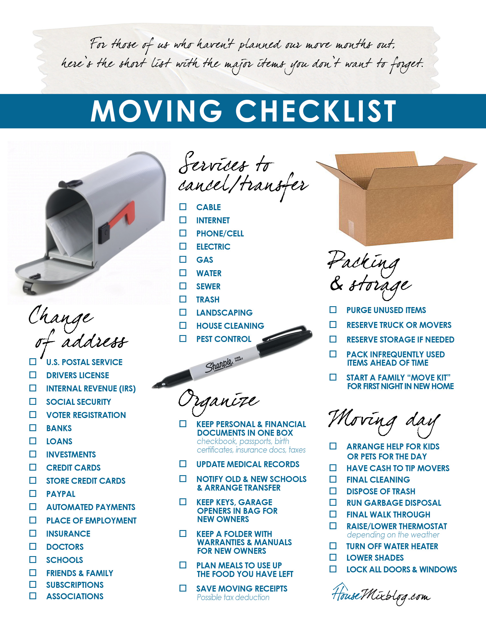 Moving Checklist